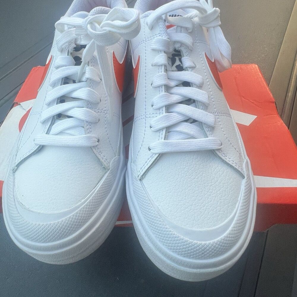 Nike Court Legacy Lift Platform Shoes Sneakers Women’s Sz 9.5 White DZ5203-100 - Picture 9 of 11